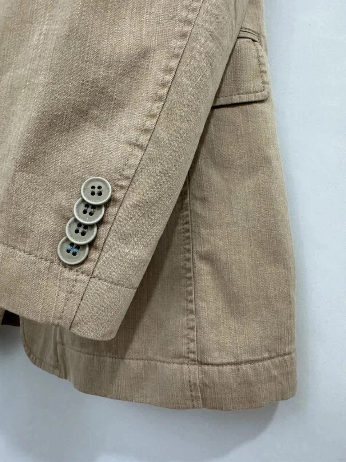 Veste blazer beige Bruno Saint Hilaire taille 50 - Photo 5/9