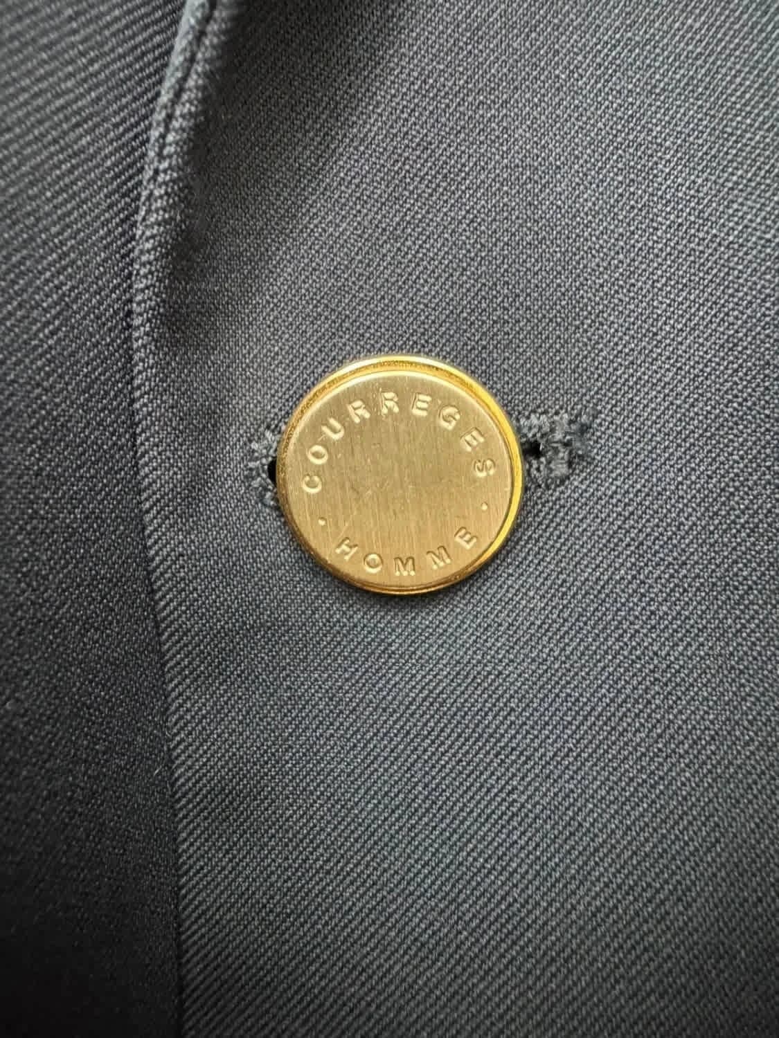 Blazer Courrèges Homme bleu marine en laine Super 100’s boutons dorés siglés taille 54 - Photo 3/12