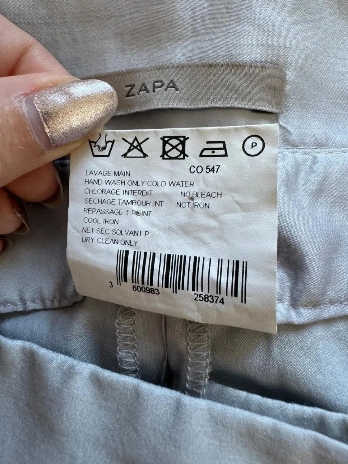 Pantalon large Zapa gris taille 42 - Photo 4/5