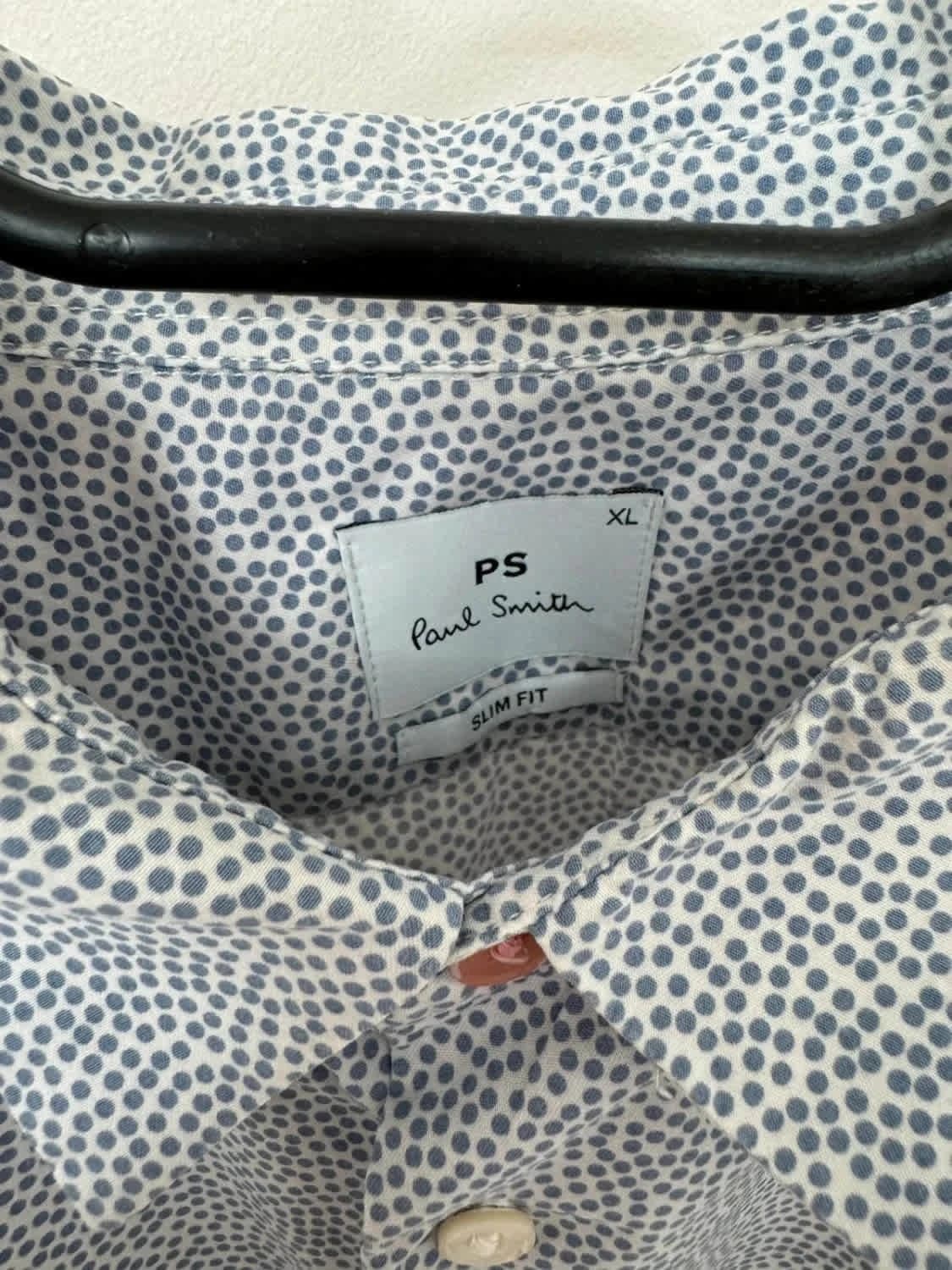 Chemise Paul Smith slim fit 100% coton bleu à pois taille XL - Photo 4/6