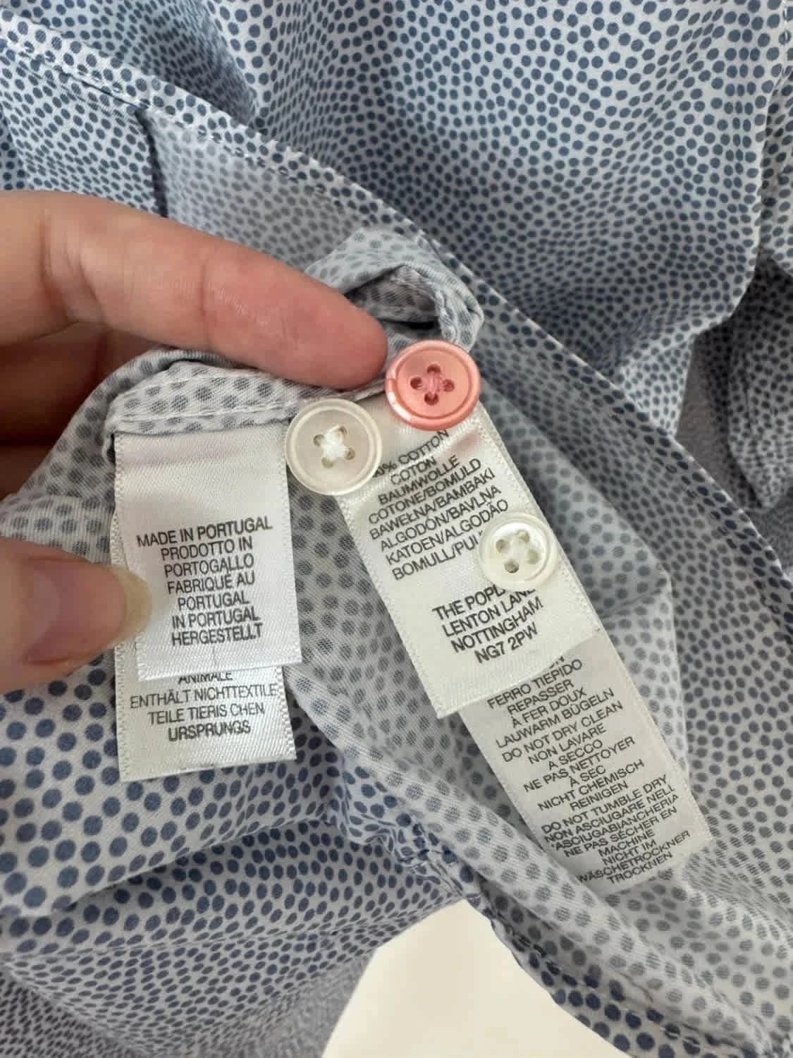 Chemise Paul Smith slim fit 100% coton bleu à pois taille XL - Photo 5/6
