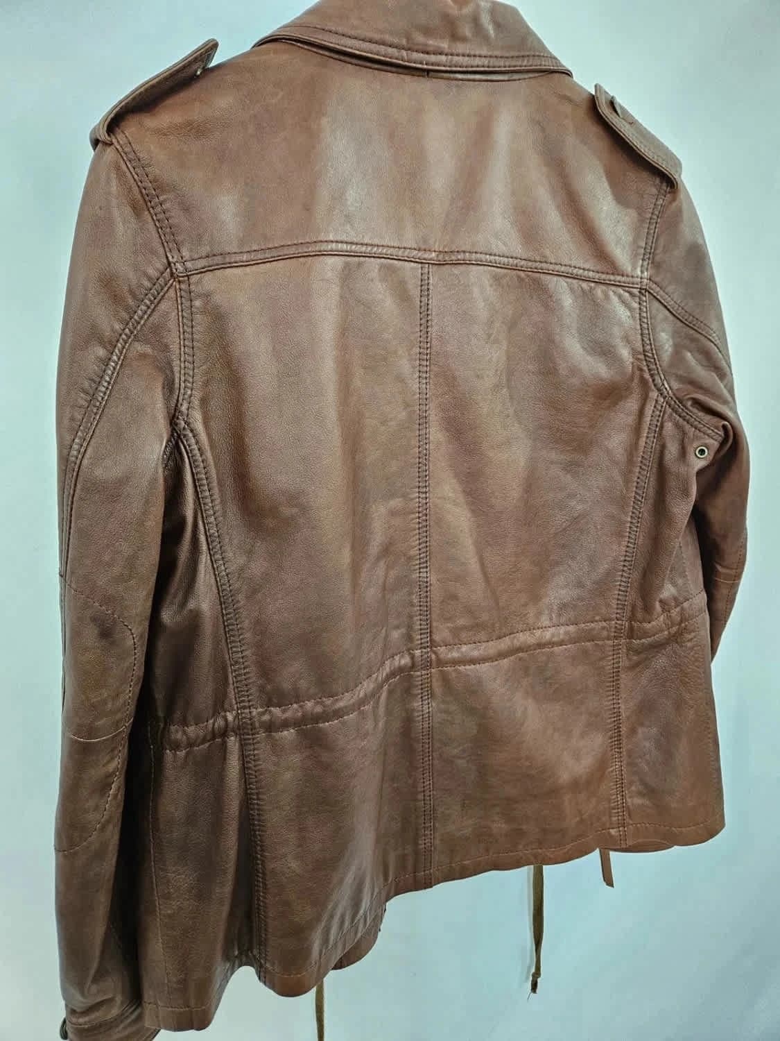 Blouson en cuir marron Kookaï taille 40 - Photo 7/10