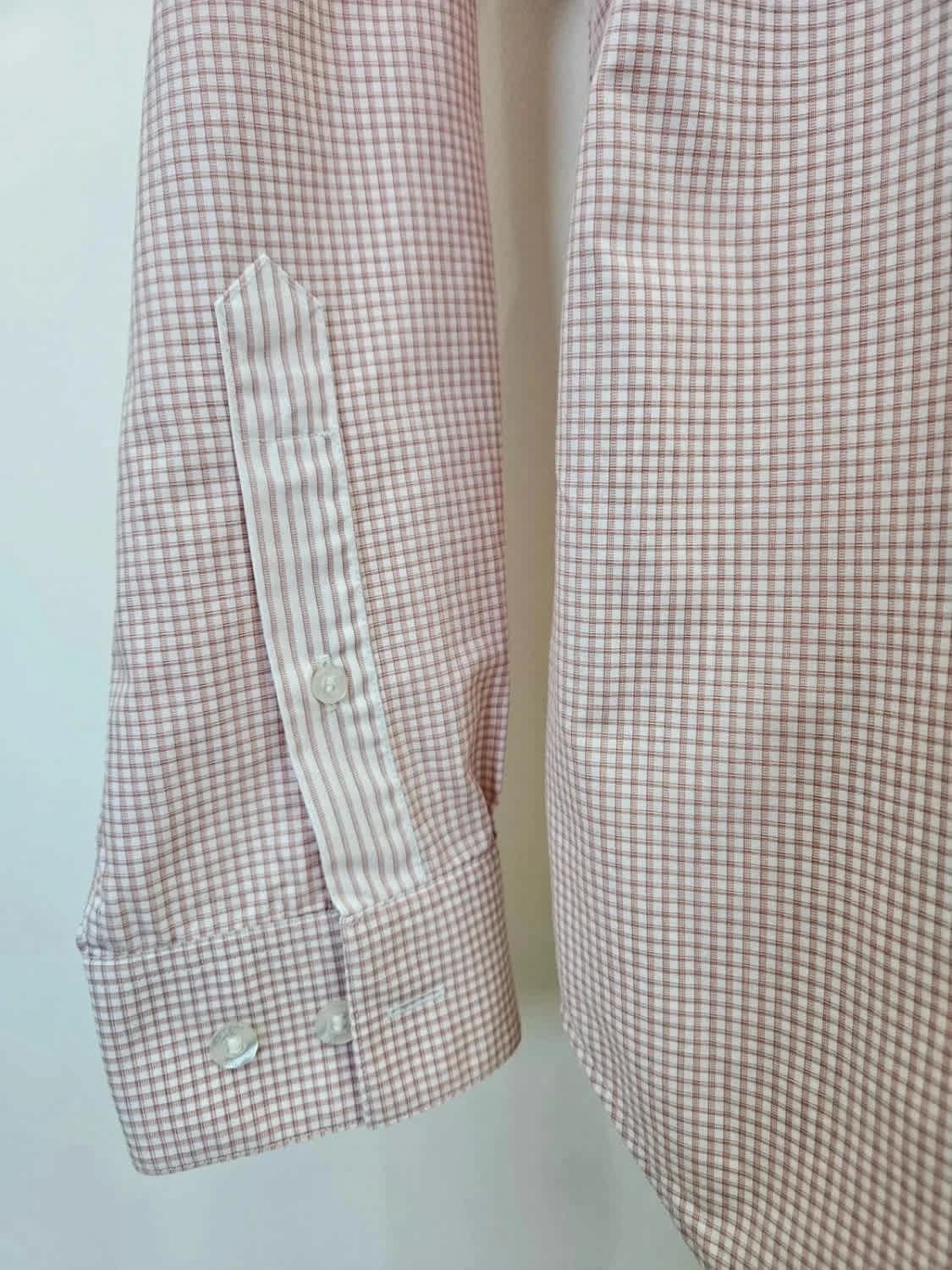 Chemise rose à carreaux Lacoste logo brodé taille 40 - Photo 6/12
