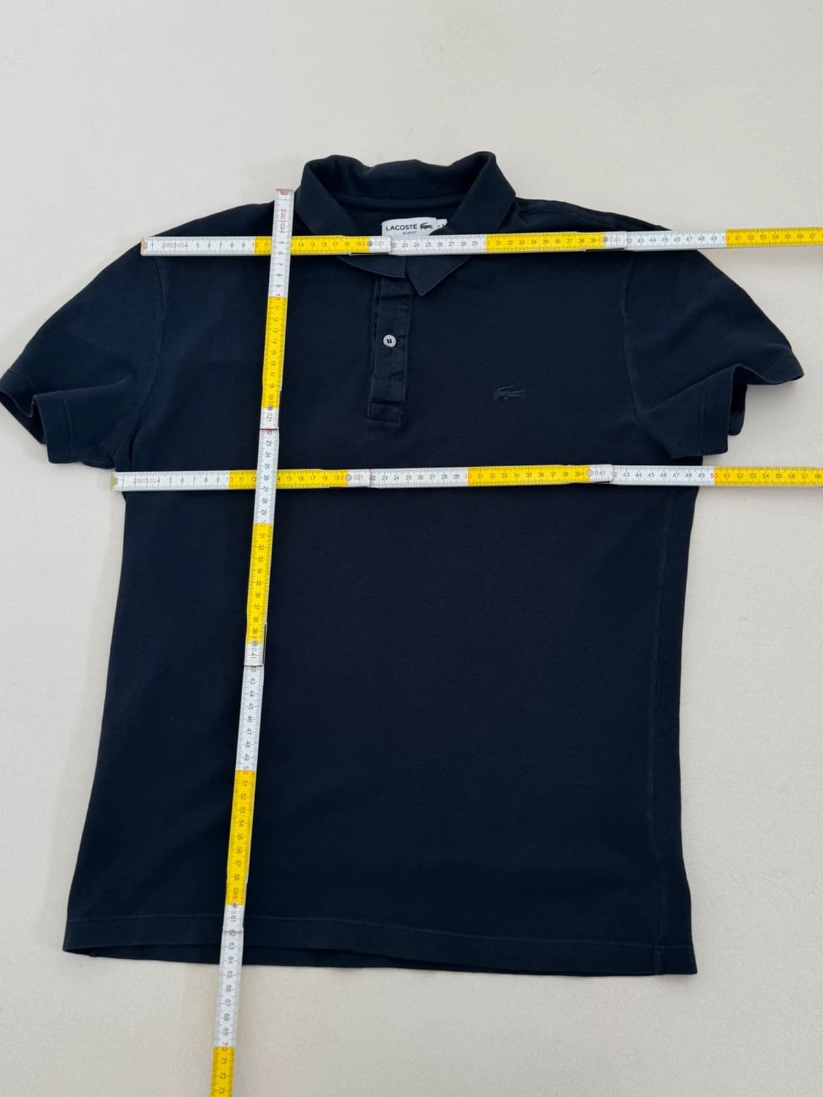 Polo piqué slim fit Lacoste bleu marine logo brodé taille 4/M - FP260249 - Photo 7/7