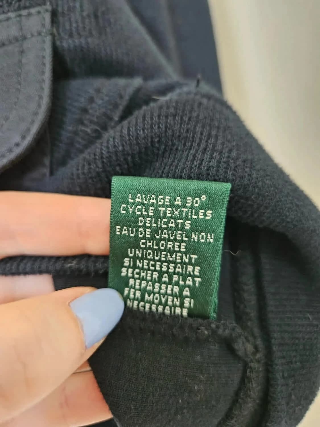 Veste zippée Ralph Lauren noire 100% coton logo brodé boutons dorés finition haut de gamme taille L - Photo 7/8