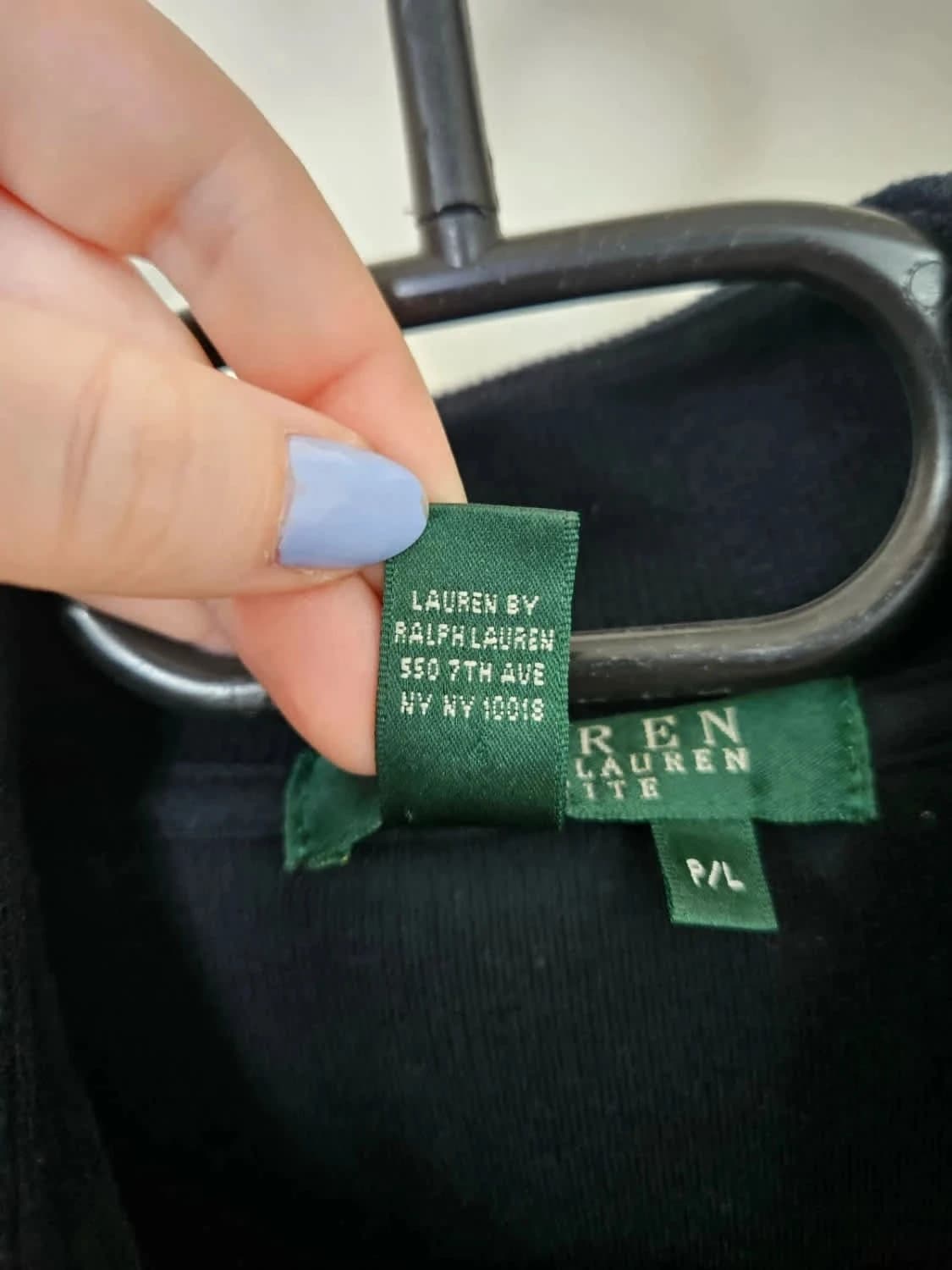 Veste zippée Ralph Lauren noire 100% coton logo brodé boutons dorés finition haut de gamme taille L - Photo 8/8