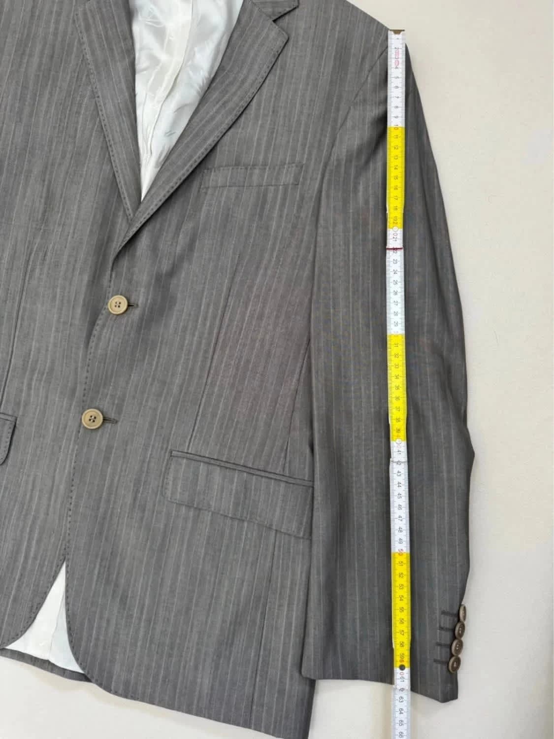 Blazer Kenzo slim fit gris argenté en soie taille 50 - Photo 10/11