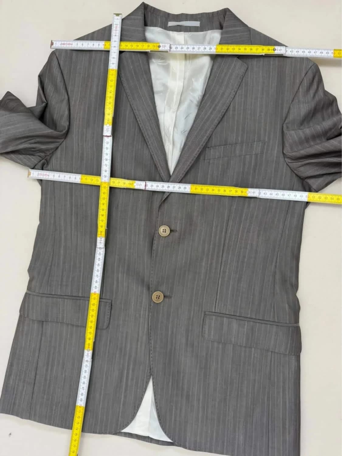 Blazer Kenzo slim fit gris argenté en soie taille 50 - Photo 9/11