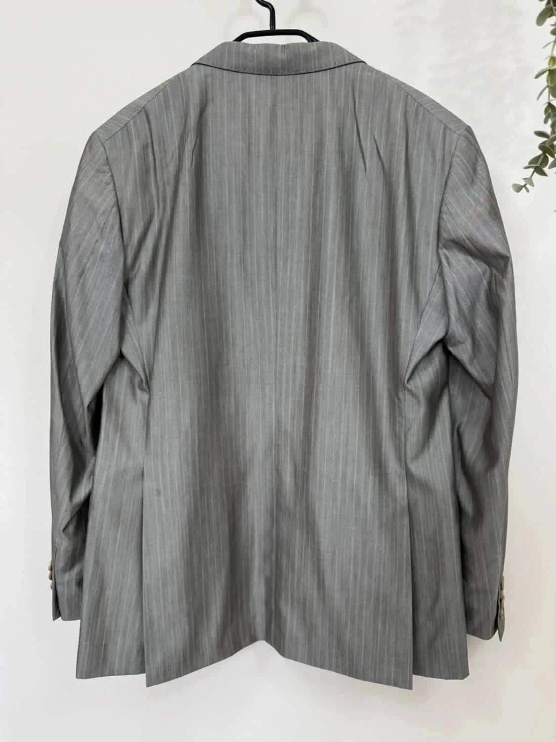 Blazer Kenzo slim fit gris argenté en soie taille 50 - Photo 11/11