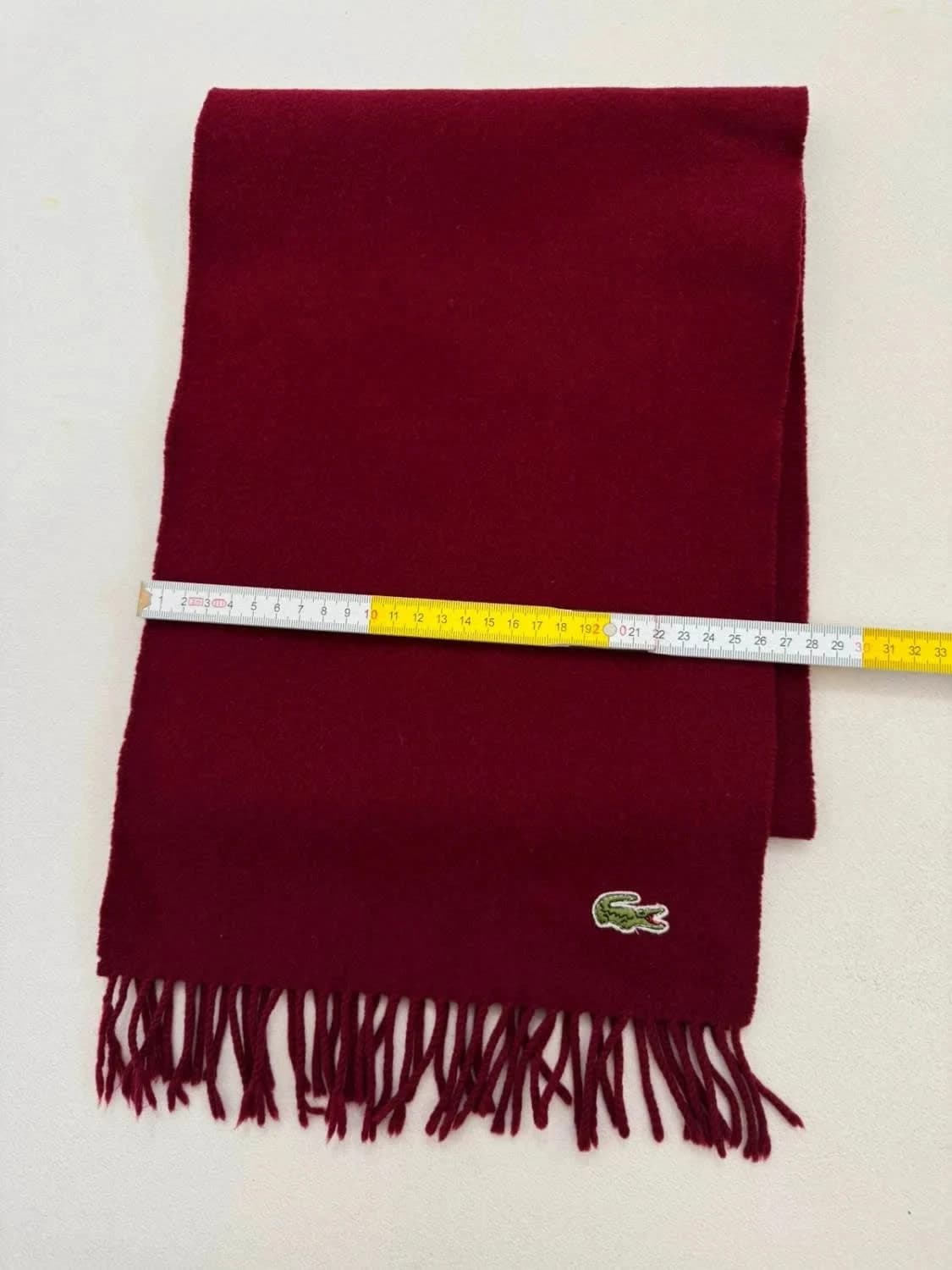 Écharpe laine Lacoste bordeaux classique taille unique unisexe - Photo 4/4