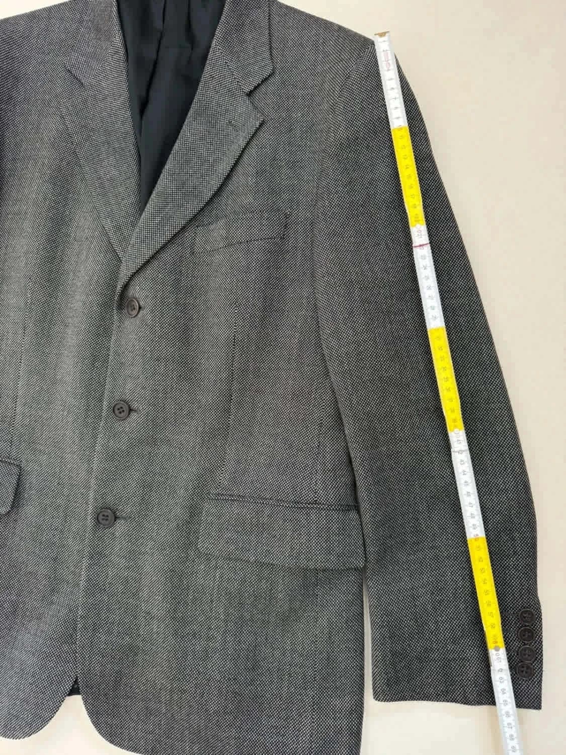 Blazer 100% laine Homme Yves Saint Laurent noir et blanc taille 54 - Photo 11/11