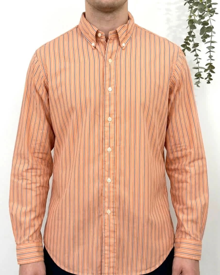Chemise rayée popeline Ralph Lauren orange taille 40/41 - FP260157 - Photo 1/9