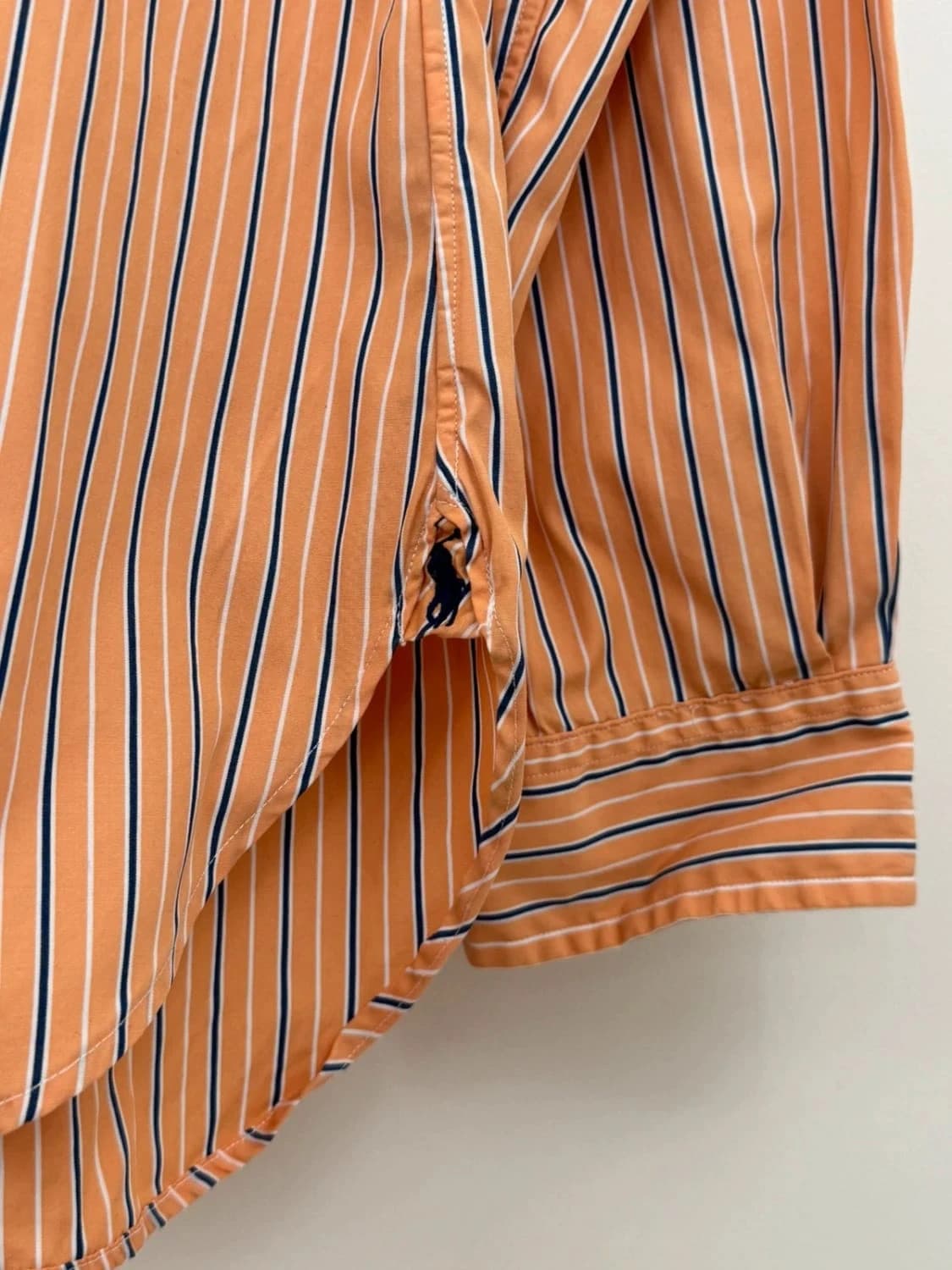 Chemise rayée popeline Ralph Lauren orange taille 40/41 - FP260157 - Photo 3/9