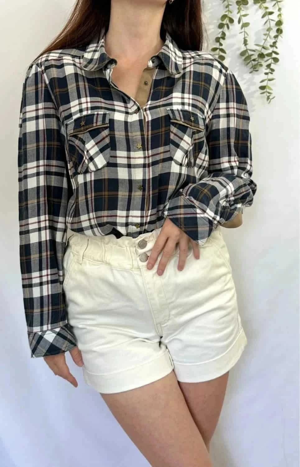 Chemise à carreaux femme Un Jour Ailleurs taille L - Photo 1/7