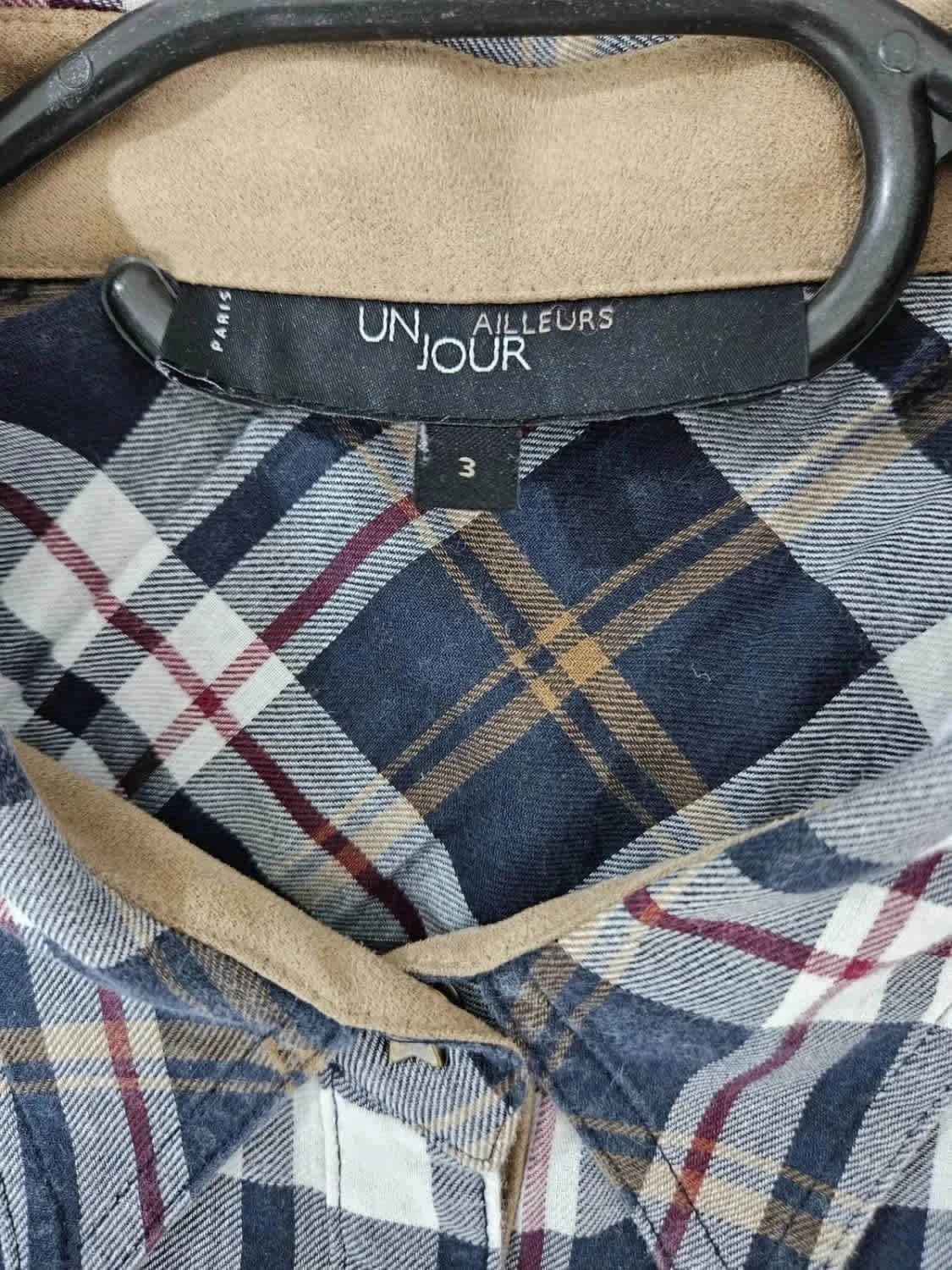 Chemise à carreaux femme Un Jour Ailleurs taille L - Photo 3/7