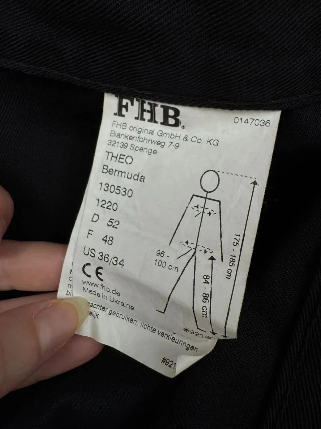 Short de travail cargo FHB Theo noir taille 48 multi-poches - Photo 7/8