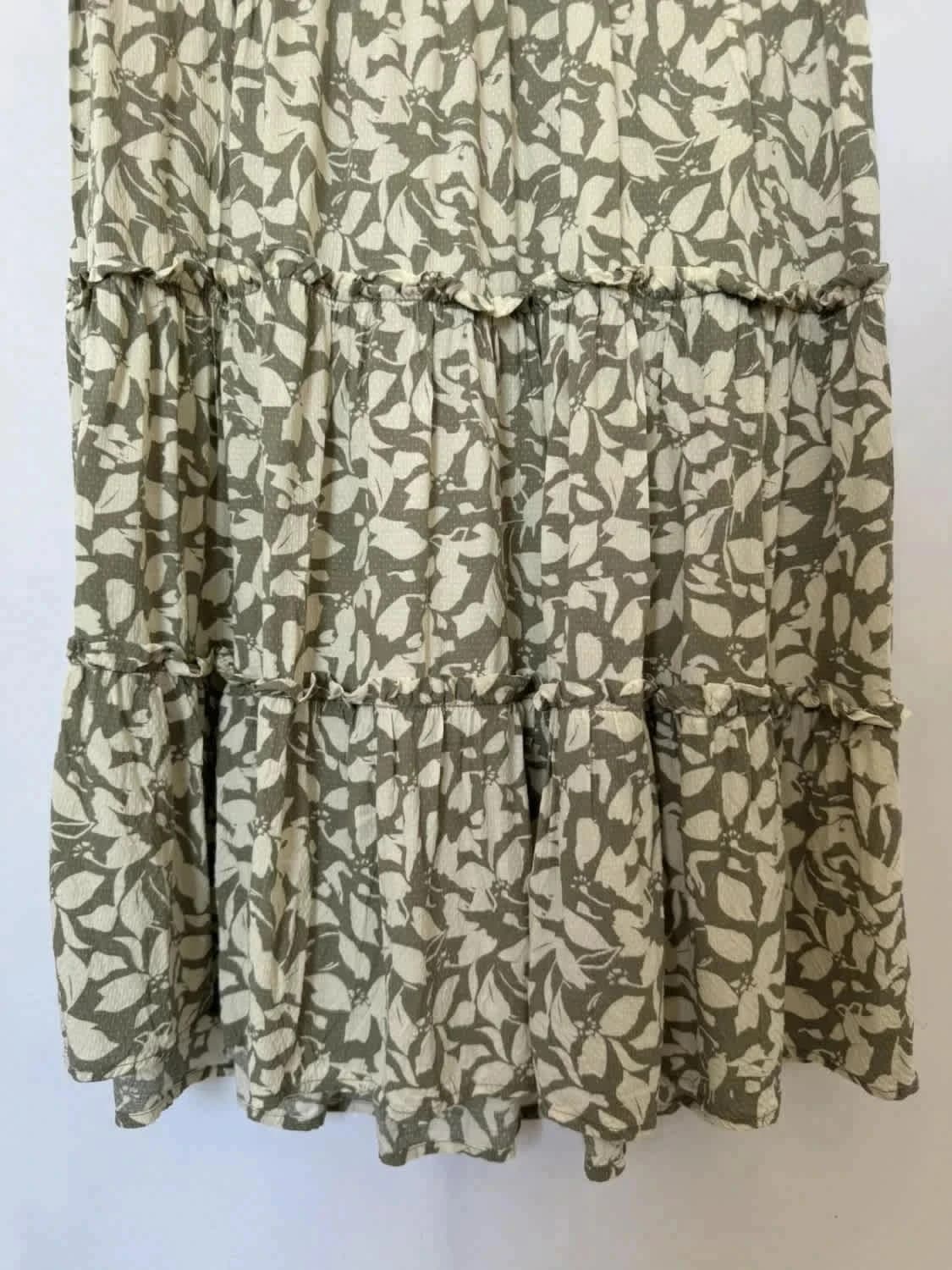 Robe fluide vert olive mi-longue S.Oliver taille 34 - Photo 4/6