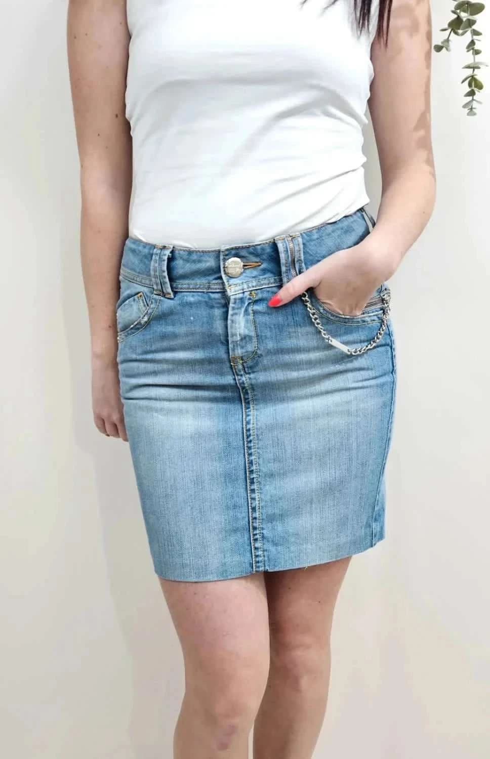 Jupe en jean bleu clair Phard taille 36 - Photo 1/11