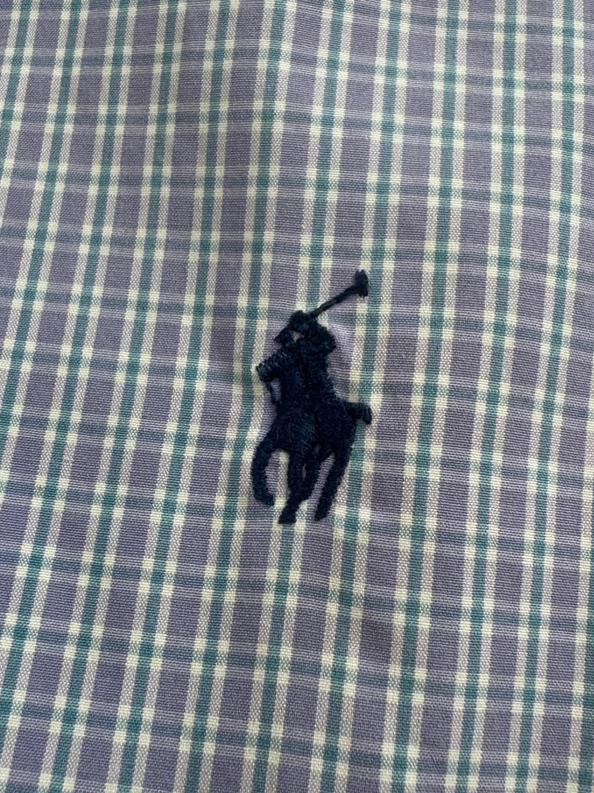 Chemise Ralph Lauren carreaux bleu violet taille 42/XL - SC260418 - Photo 8/11