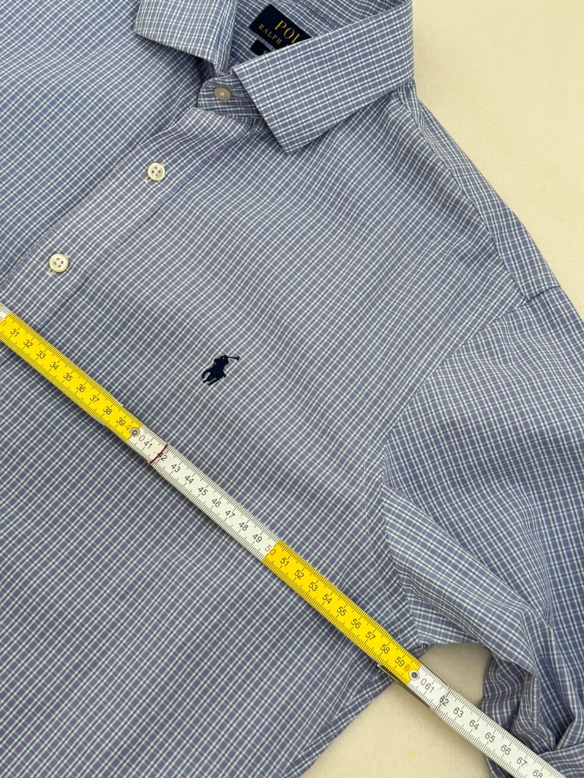 Chemise Ralph Lauren carreaux bleu violet taille 42/XL - SC260418 - Photo 9/11
