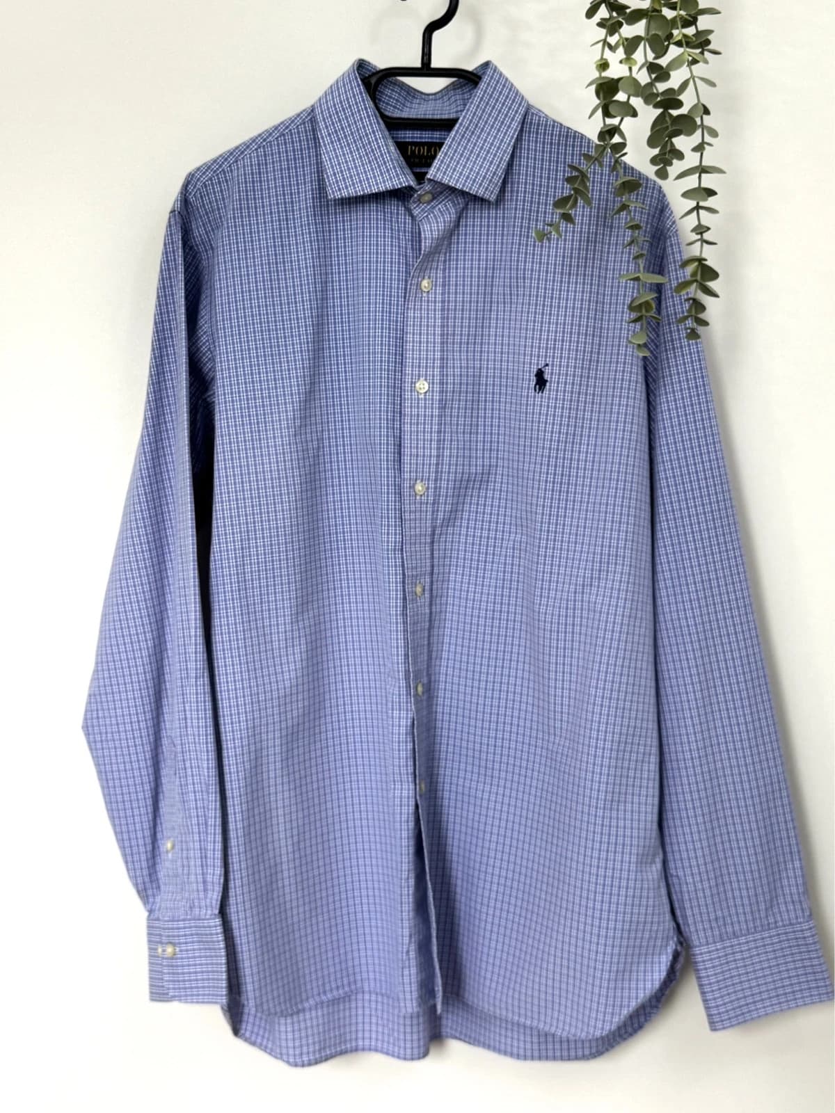 Chemise Ralph Lauren carreaux bleu violet taille 42/XL - SC260418 - Photo 2/11