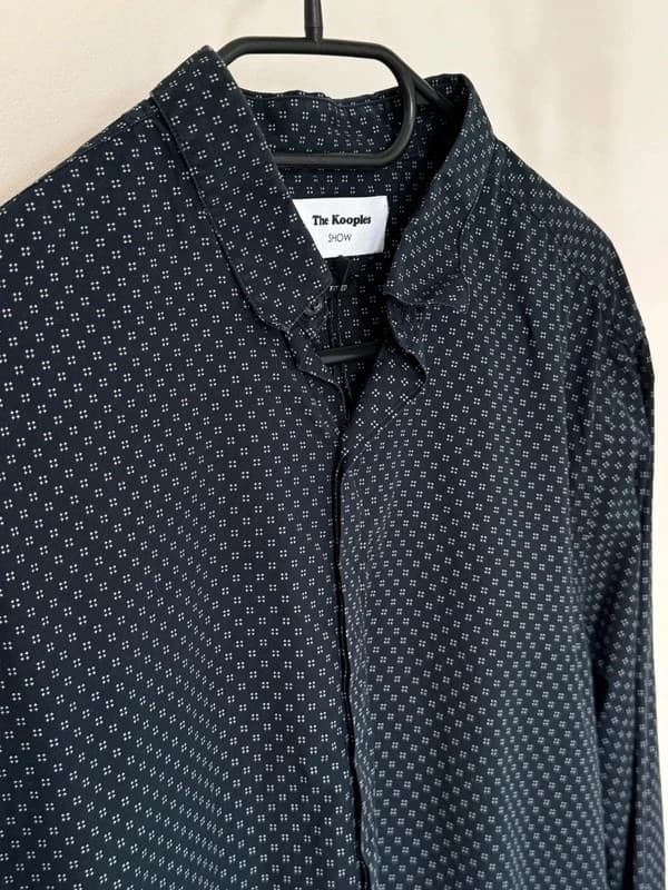 Chemise fitted The Kooples Show noir imprimé taille L slim - FP260354 - Photo 3/10