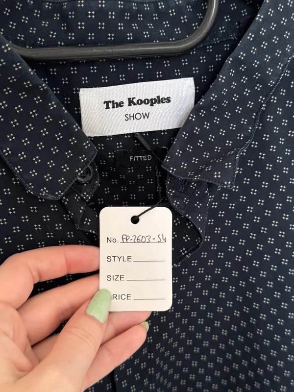Chemise fitted The Kooples Show noir imprimé taille L slim - FP260354 - Photo 4/10