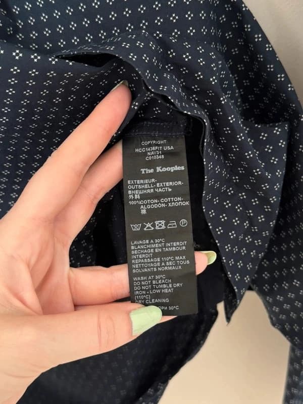 Chemise fitted The Kooples Show noir imprimé taille L slim - FP260354 - Photo 8/10