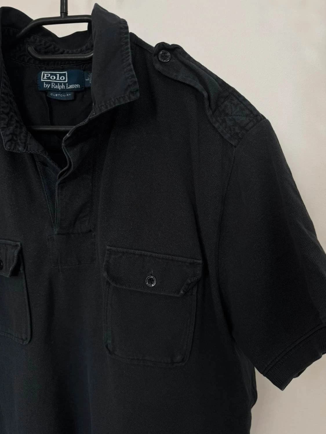 Polo manches courtes militaire Polo Ralph Lauren noir custom fit taille L - FP251260 - Photo 4/8