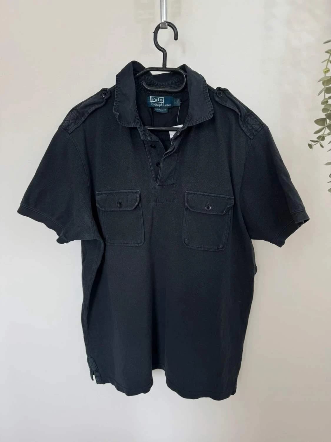 Polo manches courtes militaire Polo Ralph Lauren noir custom fit taille L - FP251260 - Photo 2/8