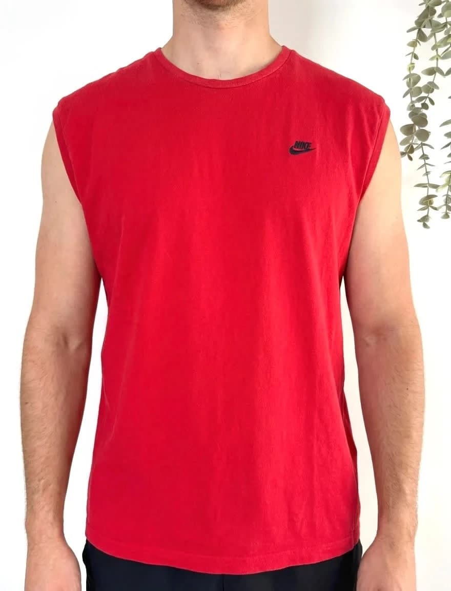 Débardeur Nike coton rouge logo brodé taille XXL - FP2512156 - Photo 1/7