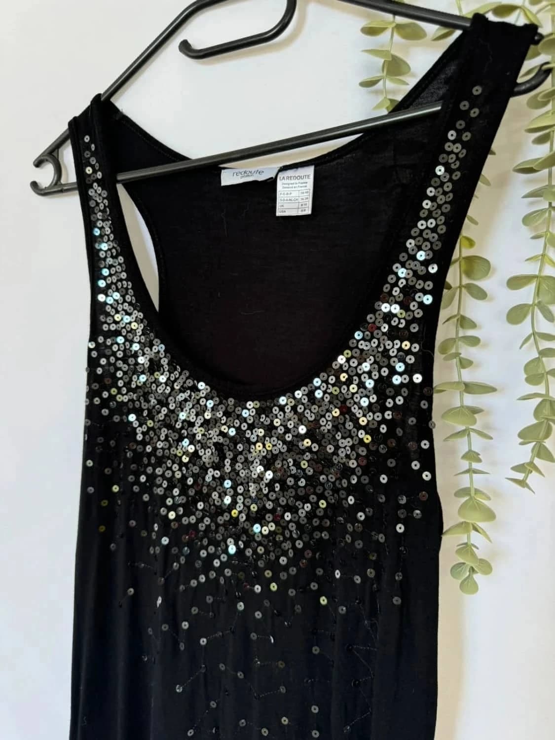 Robe longue noire à sequins La Redoute taille M - Photo 3/4