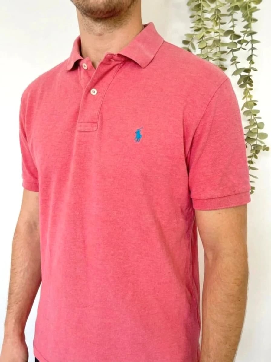 Polo rose Ralph Lauren logo brodé taille M - Photo 1/8