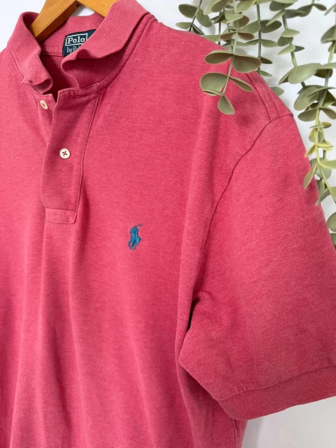 Polo rose Ralph Lauren logo brodé taille M - Photo 3/8