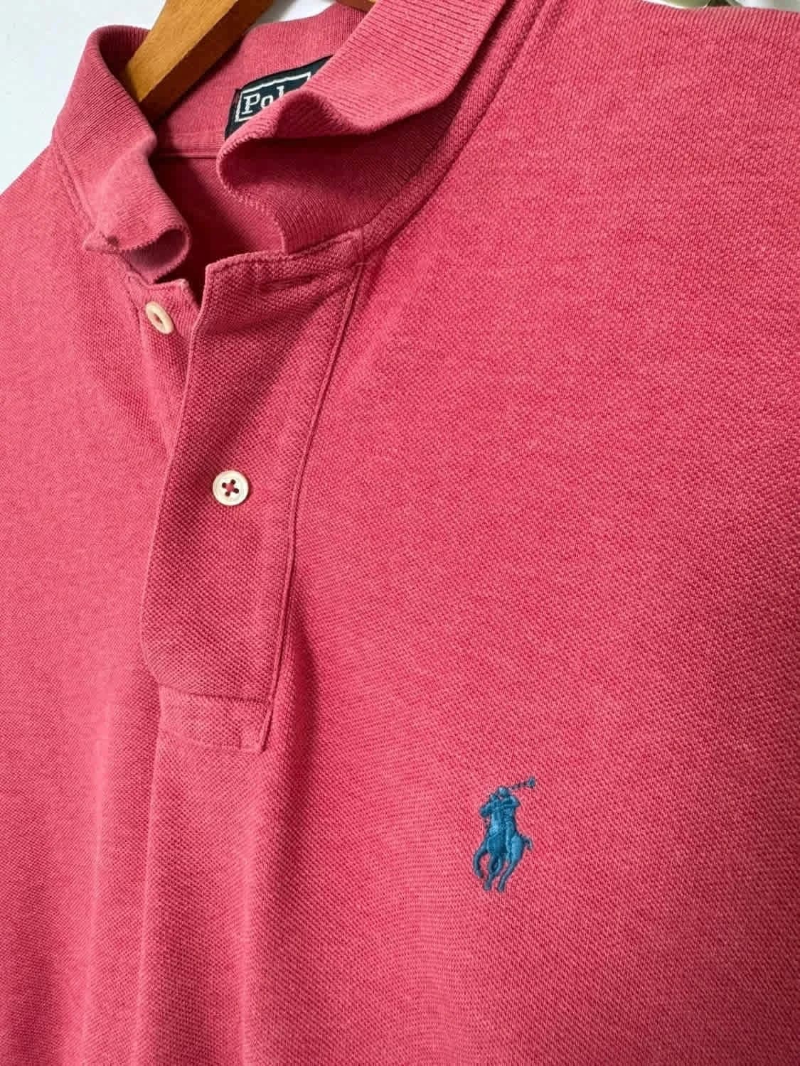 Polo rose Ralph Lauren logo brodé taille M - Photo 4/8