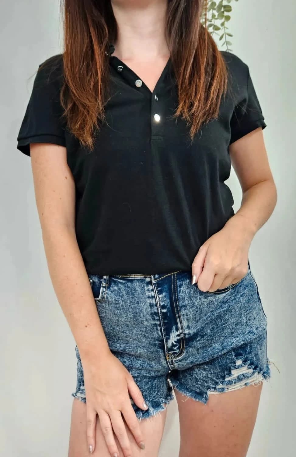 Polo en piqué noir Ralph Lauren logo brodé taille L - Photo 1/8