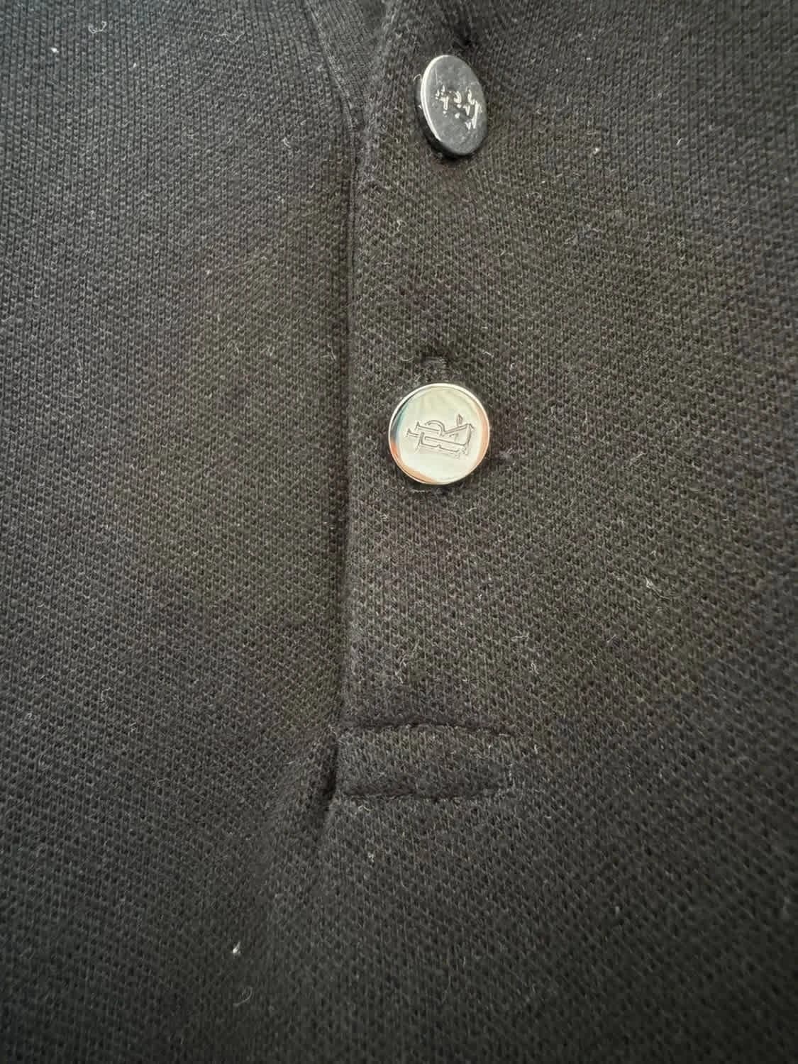 Polo en piqué noir Ralph Lauren logo brodé taille L - Photo 7/8