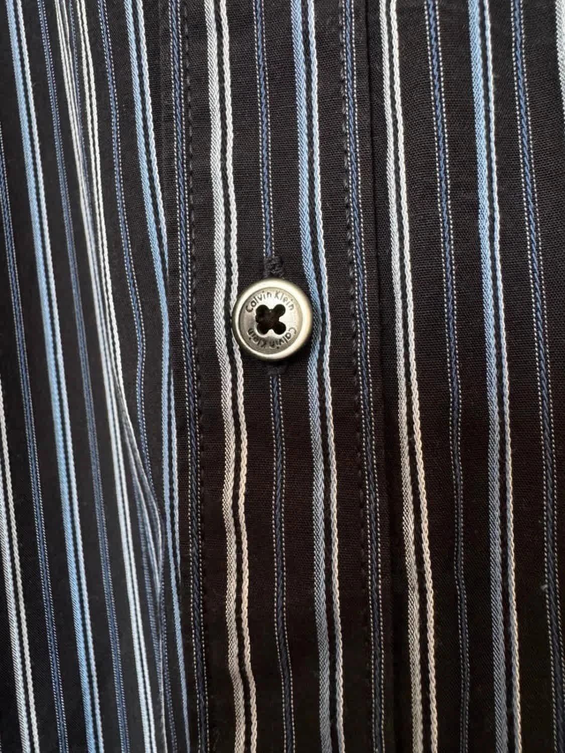 Chemise rayée bleu Calvin Klein 100% coton taille XL - Photo 4/6