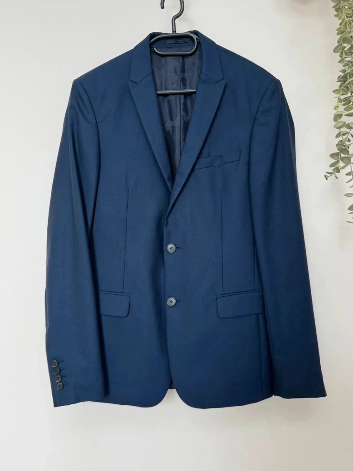 Veste blazer bleu marine Zapa 100% laine doublure camouflage taille 48/M - Photo 2/10