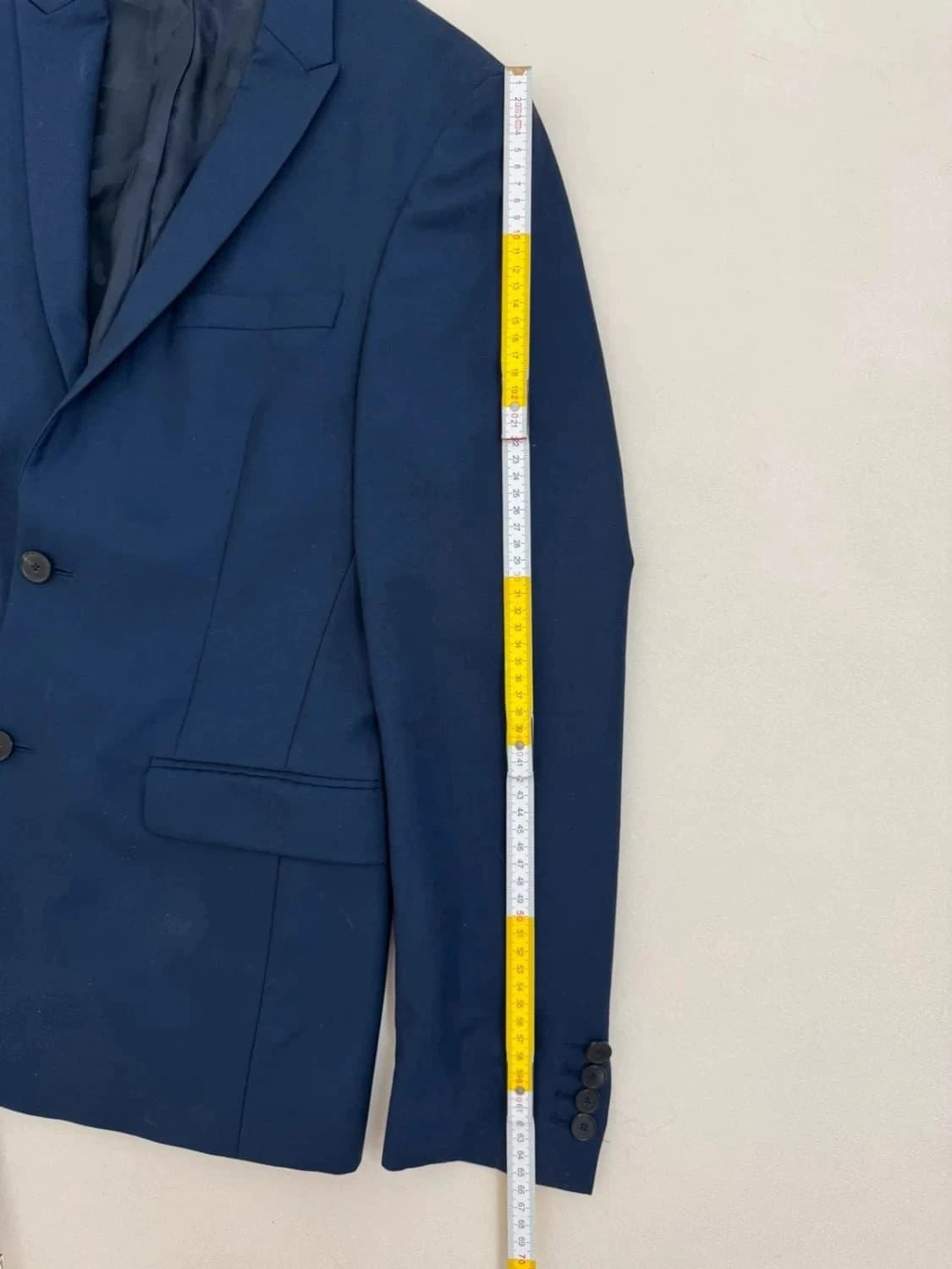 Veste blazer bleu marine Zapa 100% laine doublure camouflage taille 48/M - Photo 10/10