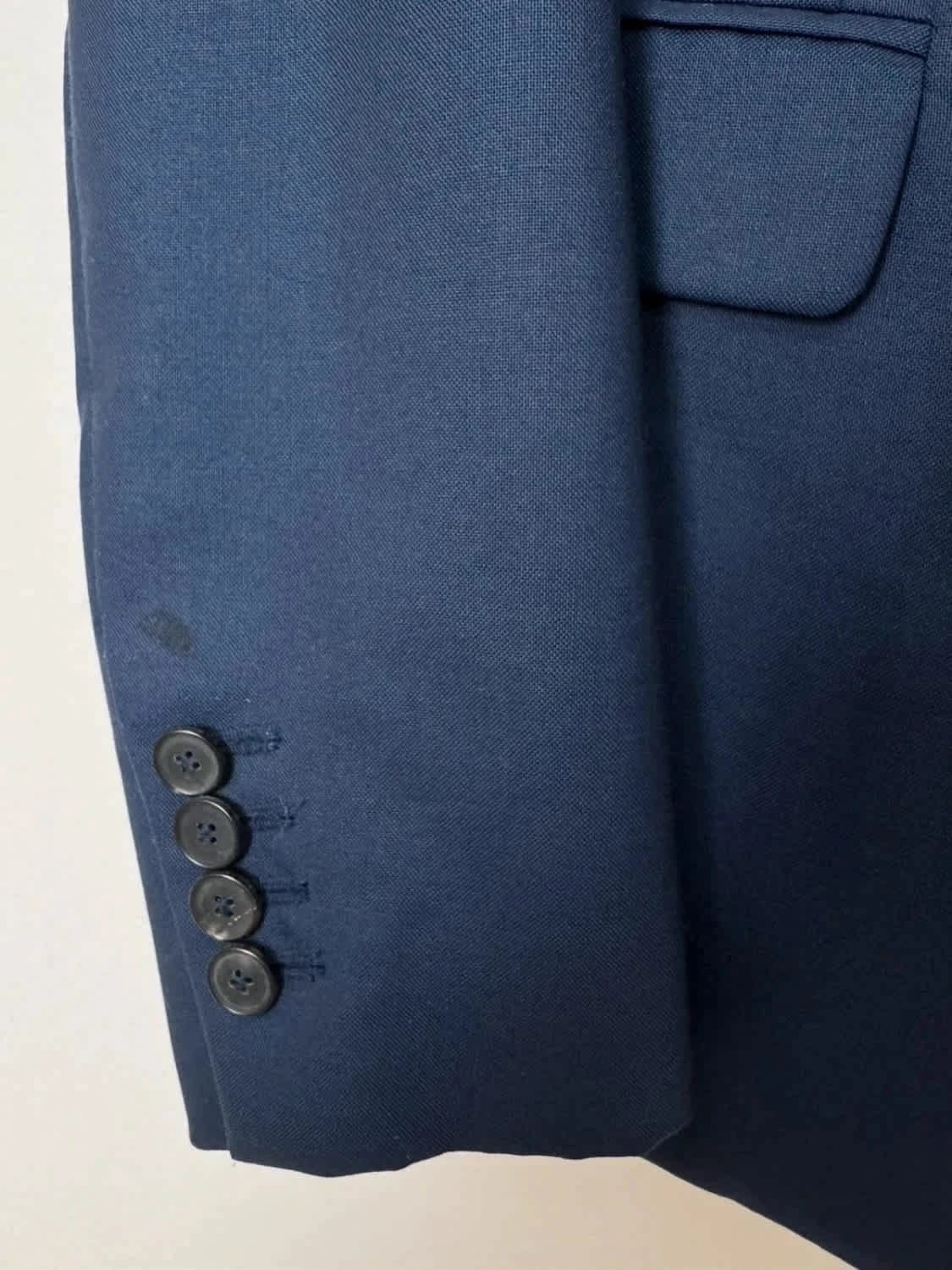 Veste blazer bleu marine Zapa 100% laine doublure camouflage taille 48/M - Photo 8/10