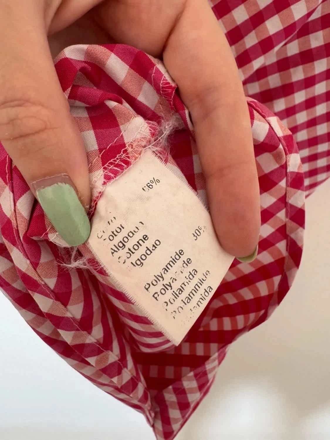 Top fines bretelles réglables Pablo Gerard Darel Vichy rose taille 36 - Photo 5/7