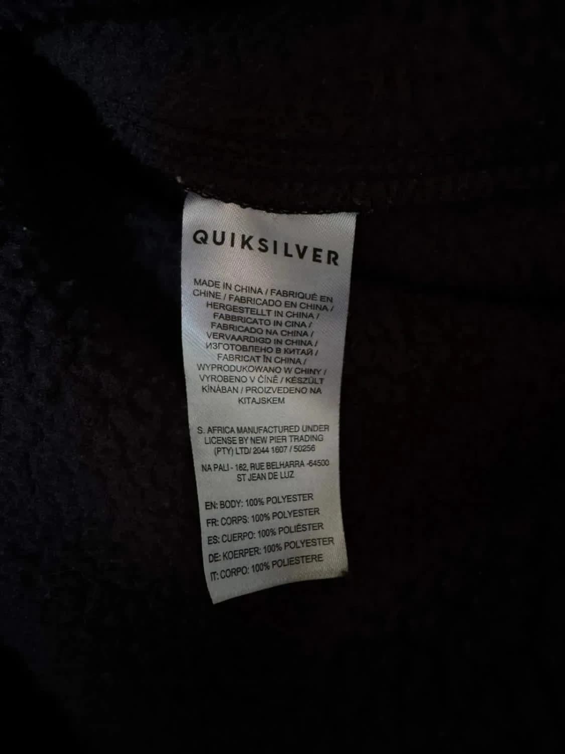 Veste full zip polaire noir doublé Quiksilver taille XS - Photo 6/8