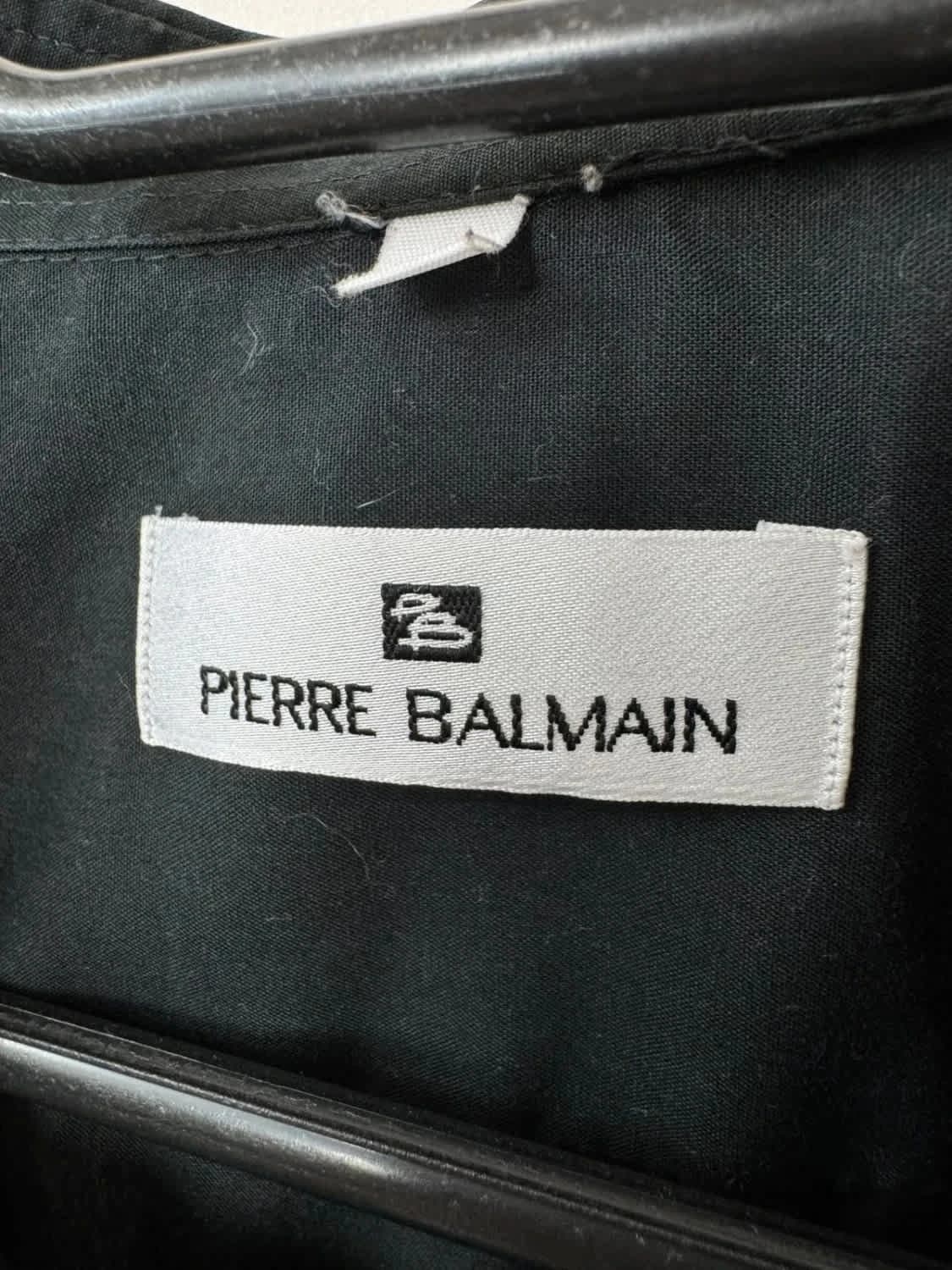 Chemise noire manches courtes Pierre Balmain logo brodé taille XXL - Photo 3/6