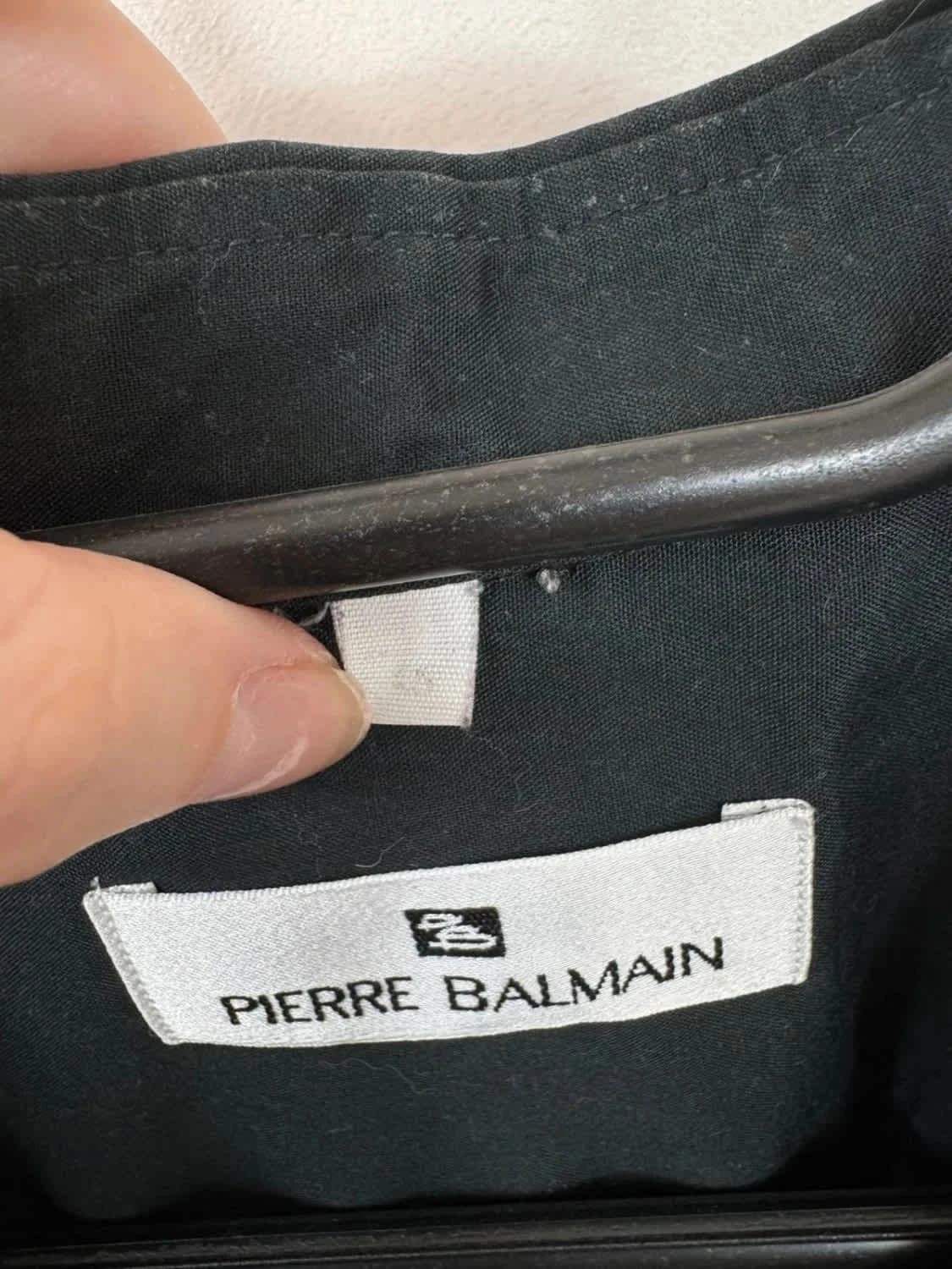 Chemise noire manches courtes Pierre Balmain logo brodé taille XXL - Photo 5/6