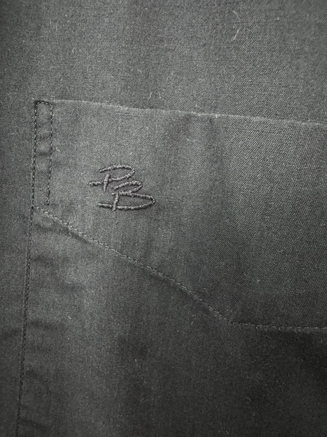 Chemise noire manches courtes Pierre Balmain logo brodé taille XXL - Photo 6/6