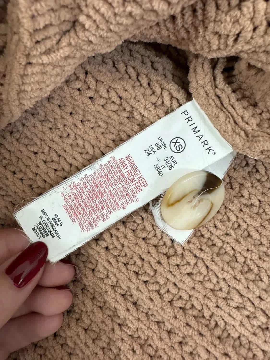 Cardigan en maille torsadé beige taille XS - Photo 5/6