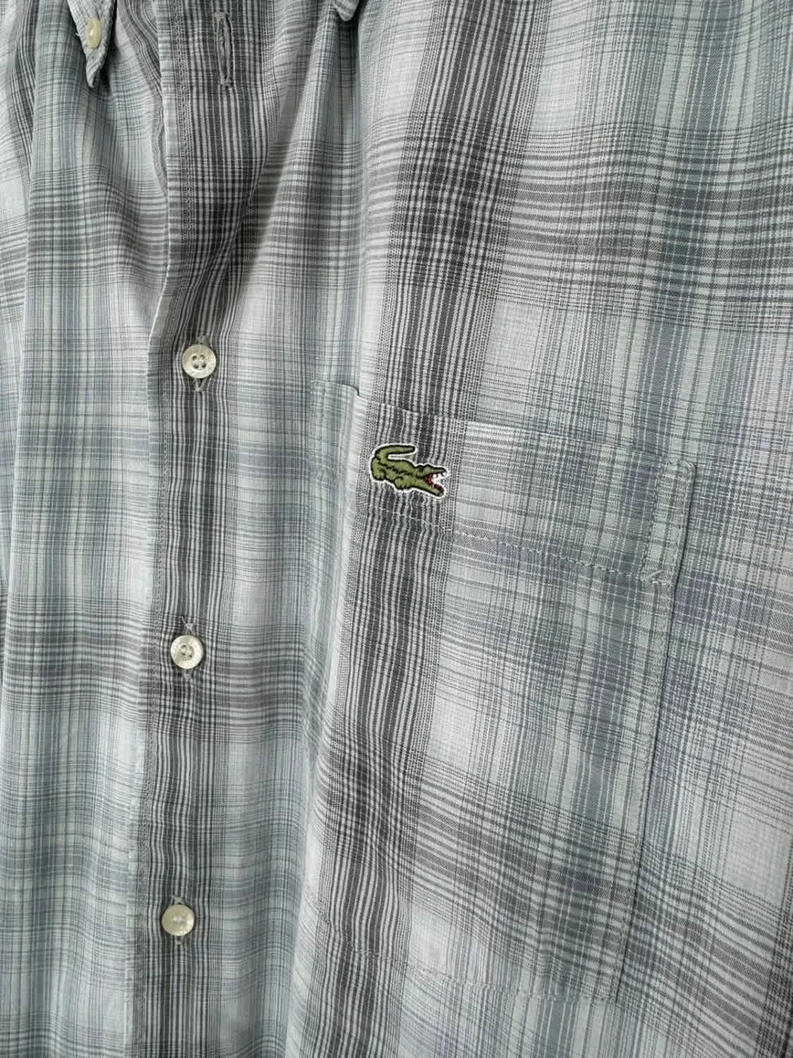 Lacoste chemise manches courtes à carreaux taille M - Photo 3/7