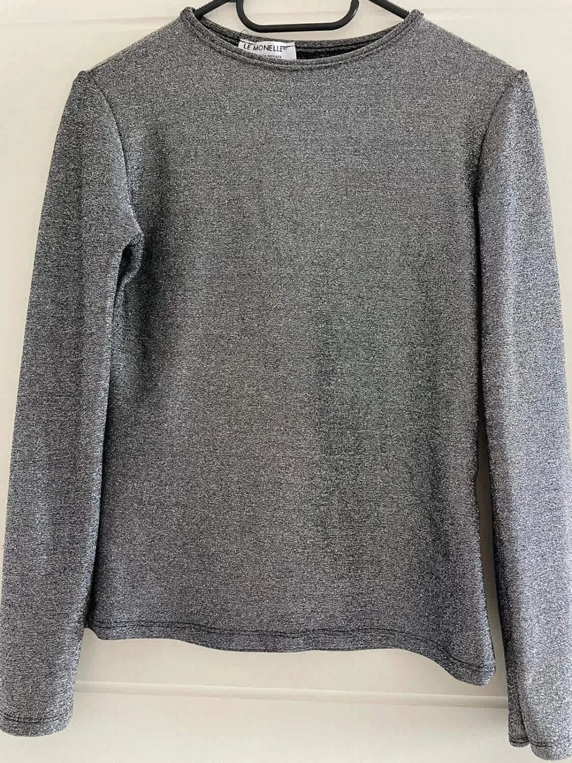 Pull fin gris à paillettes taille S - Photo 2/4