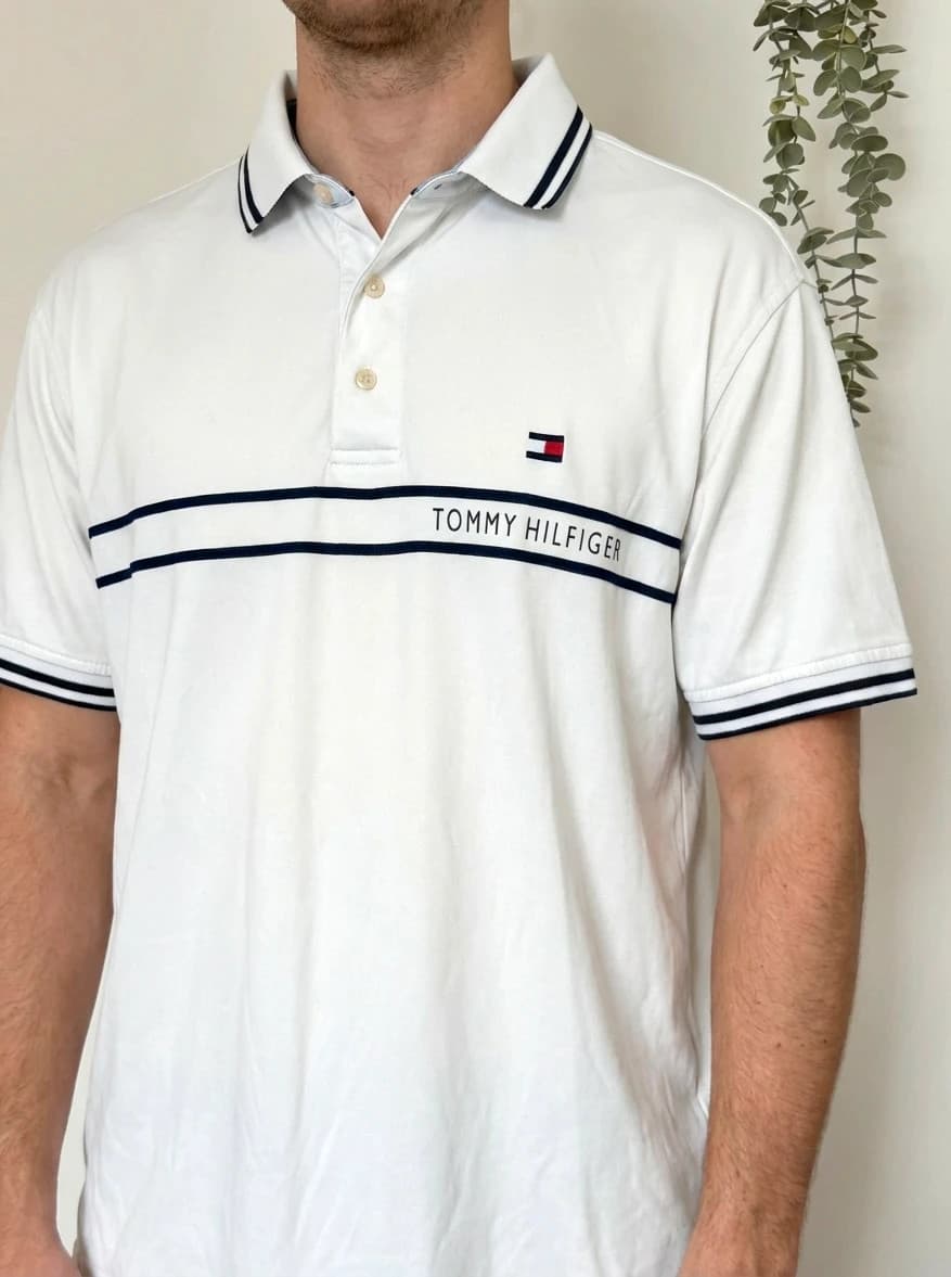 Polo golf Tommy Hilfiger blanc taille L - FP-260254 - Photo 1/8